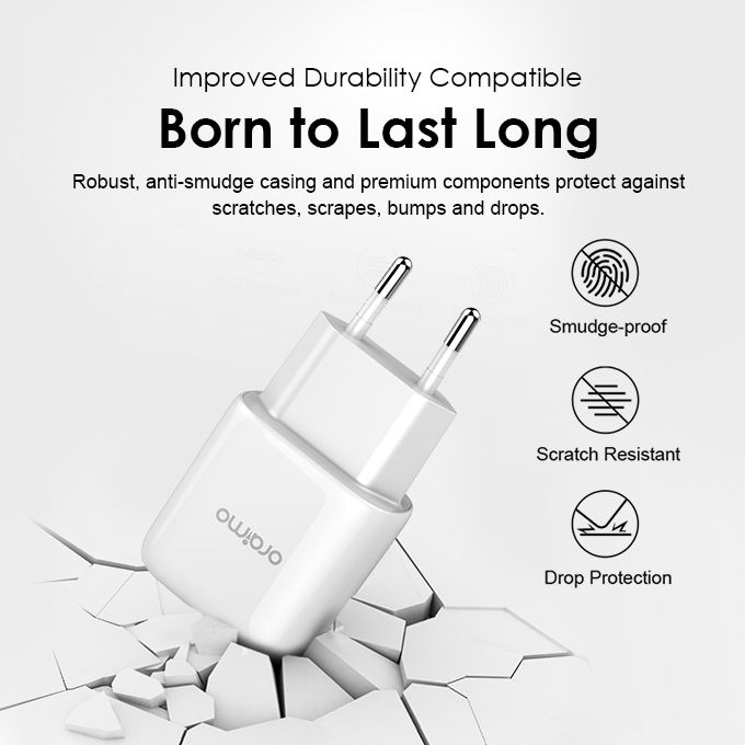 Oraimo PowerCube 3 Pro 18W Fast Charging Charger Kit with Micro USB Cable - Image 3