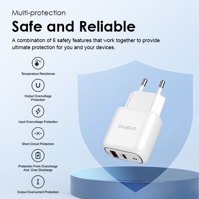 Oraimo PowerCube 3 Pro 18W Fast Charging Charger Kit with Micro USB Cable - Image 4