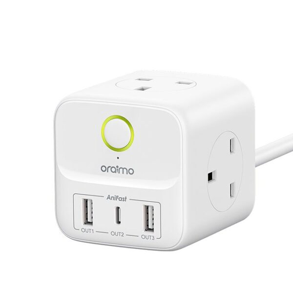 Oraimo PowerHub C 6-In-1 Smart Fast Charging High Security Small and Portable Power Expansion Cube