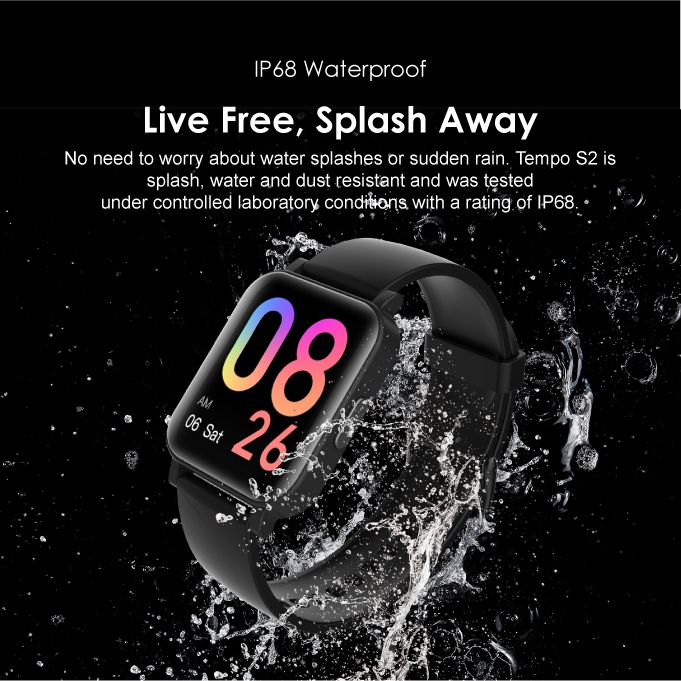 Oraimo Tempo S2 Blood Oxygen Heart Rate Sleep Monitor Long Standby Time Health Smart Watch - Online Exclusive - Image 8