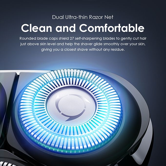 Oraimo SmartShaver 2 Dual Ultra-thin 3D Floating Heads IPX7 Pop-up Rotary Electric Shaver - Image 3
