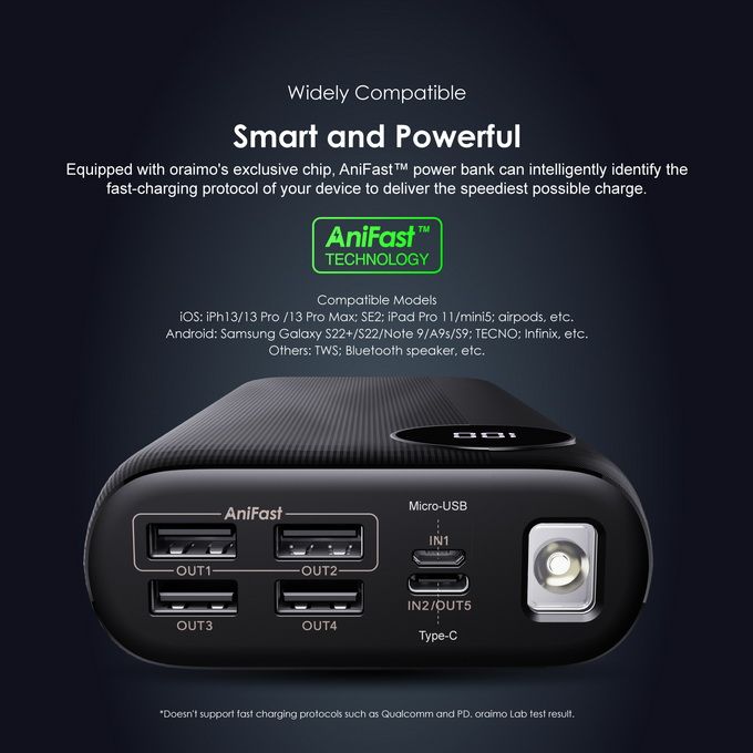 Oraimo PowerBox 300 30000mAh 15W Two-way Fast-charging Power Bank - Image 11