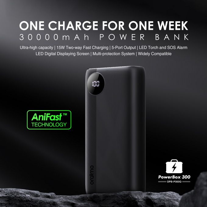 Oraimo PowerBox 300 30000mAh 15W Two-way Fast-charging Power Bank - Image 2