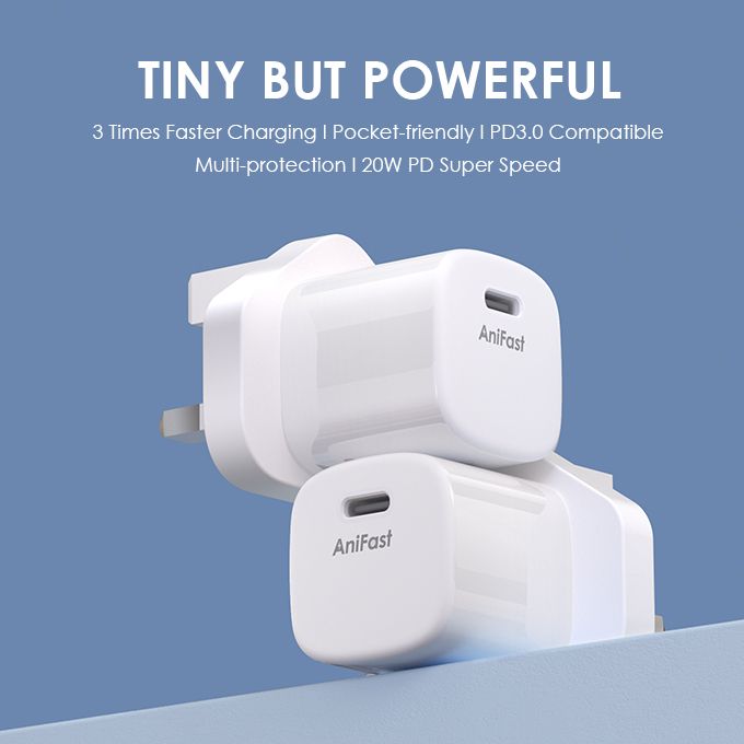 Oraimo PowerNano 20W PD AniFast Fast Charging UK Type Wall Charger - Image 5