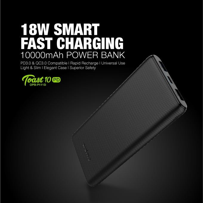 Oraimo Toast 10 PD Type-C Fast Charge & Recharge Power Bank with free type-c cable - Image 2
