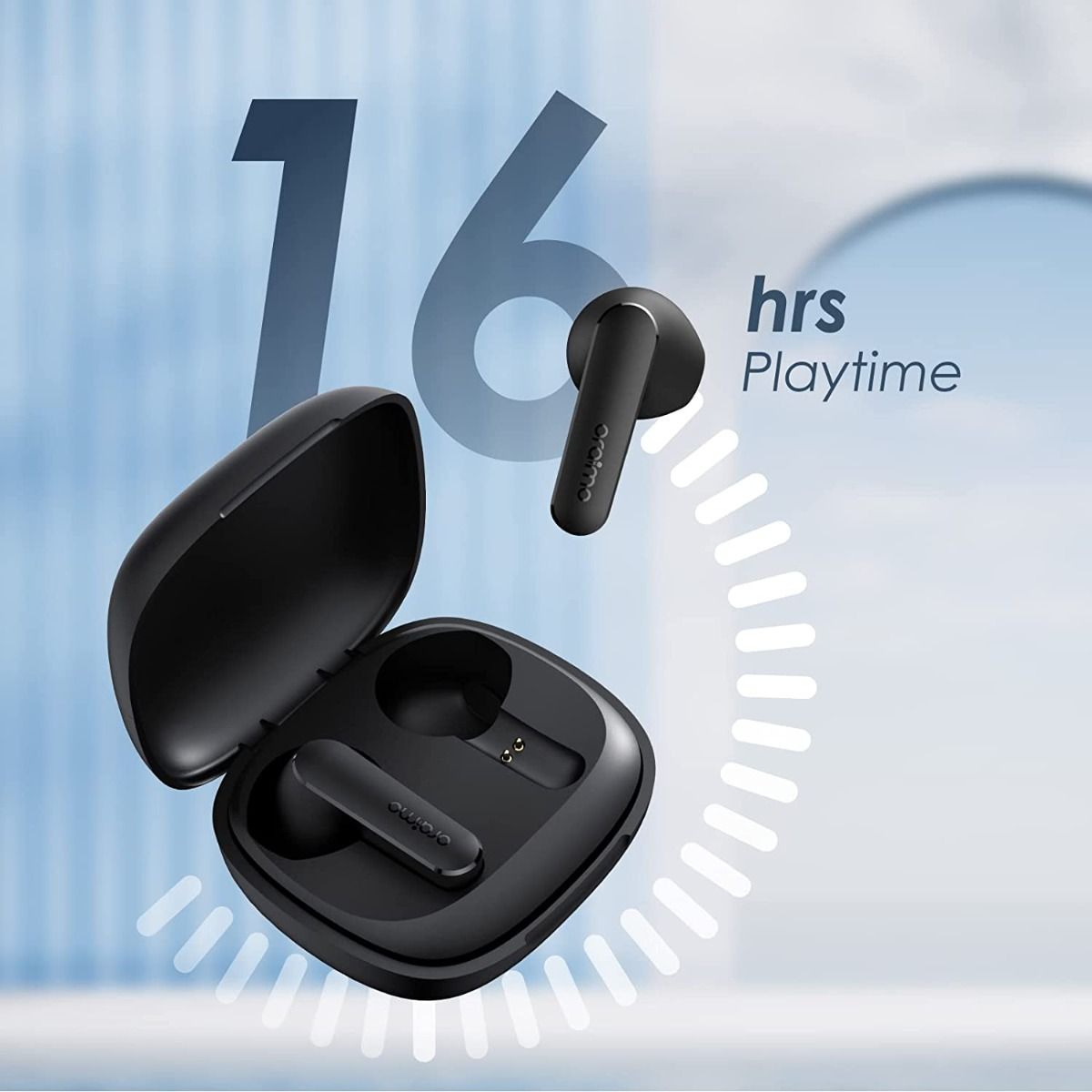 Oraimo Roll Dynamic Sound Noise-reducing Microphones True Wireless Earbuds-Black - Image 8