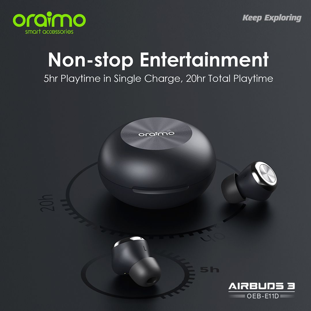 Oraimo AirBuds 3 Powerful Bass IPX7 Waterproof TWS True Wireless Earbuds - Image 4