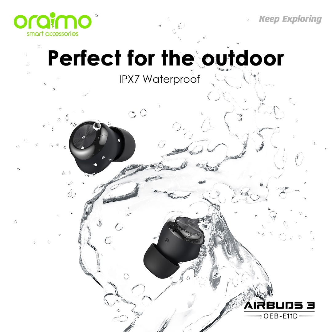 Oraimo AirBuds 3 Powerful Bass IPX7 Waterproof TWS True Wireless Earbuds - Image 5