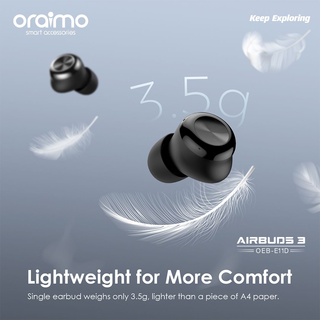 Oraimo AirBuds 3 Powerful Bass IPX7 Waterproof TWS True Wireless Earbuds - Image 6