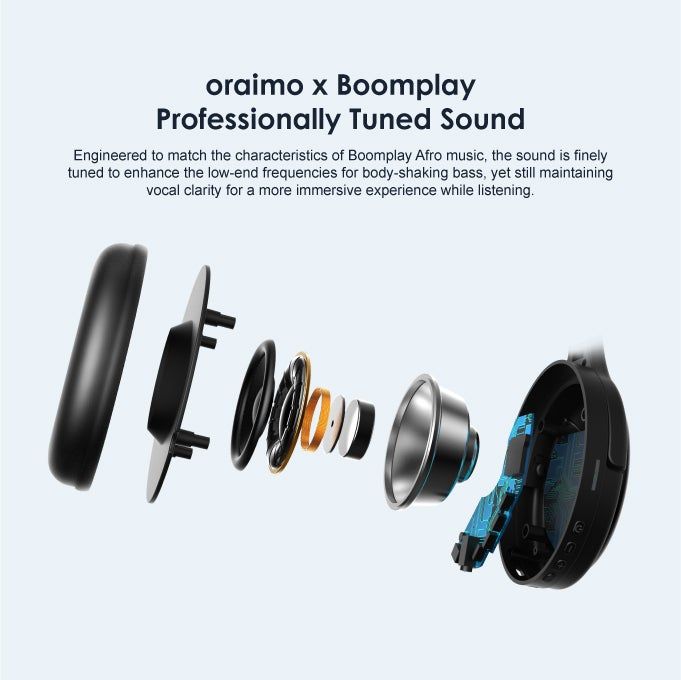 Oraimo BoomPop Over-Ear Bluetooth Wireless Headphone - oraimo x boomplay Collaboration - Limited Edition - Image 4