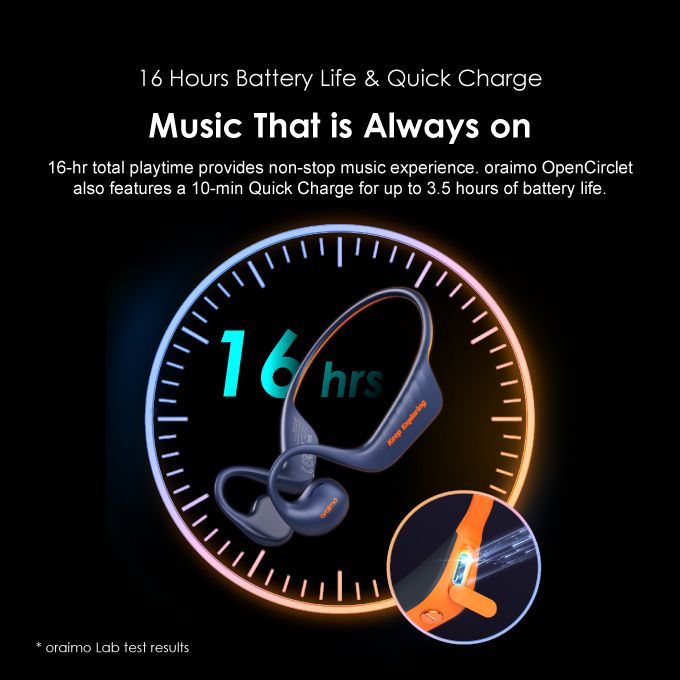 Oraimo OpenCirclet IPX5 Ergonomic Secure Fit Long Playtime Open-ear Bluetooth Headphones - Image 13