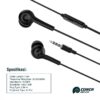 Oraimo Conch in-Ear Wired Earphones with Mic - Image 2