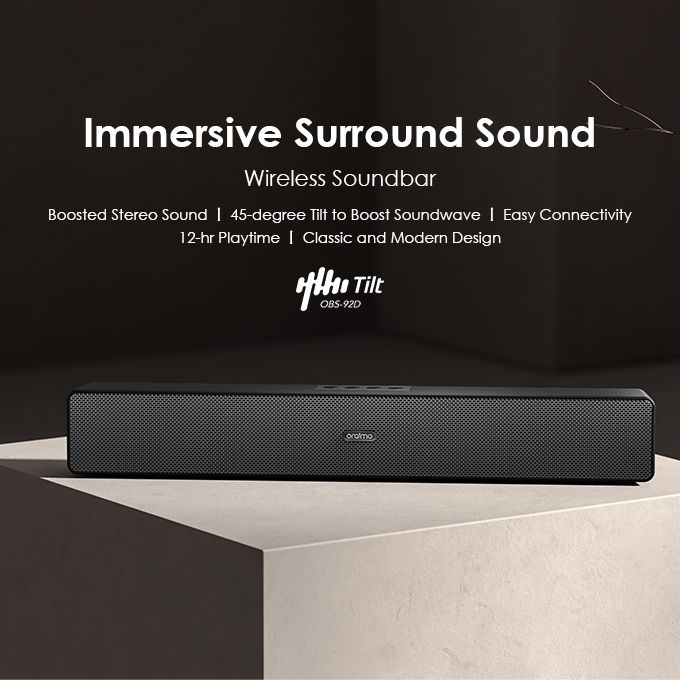 Oraimo Tilt Stereo Sound 45-degree Tilt Boost Soundwave Wireless Soundbar - Image 2