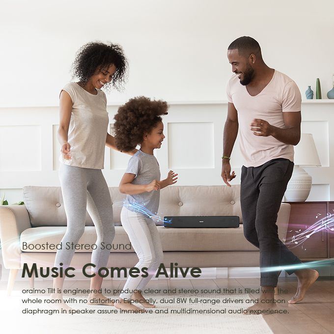 Oraimo Tilt Stereo Sound 45-degree Tilt Boost Soundwave Wireless Soundbar - Image 3