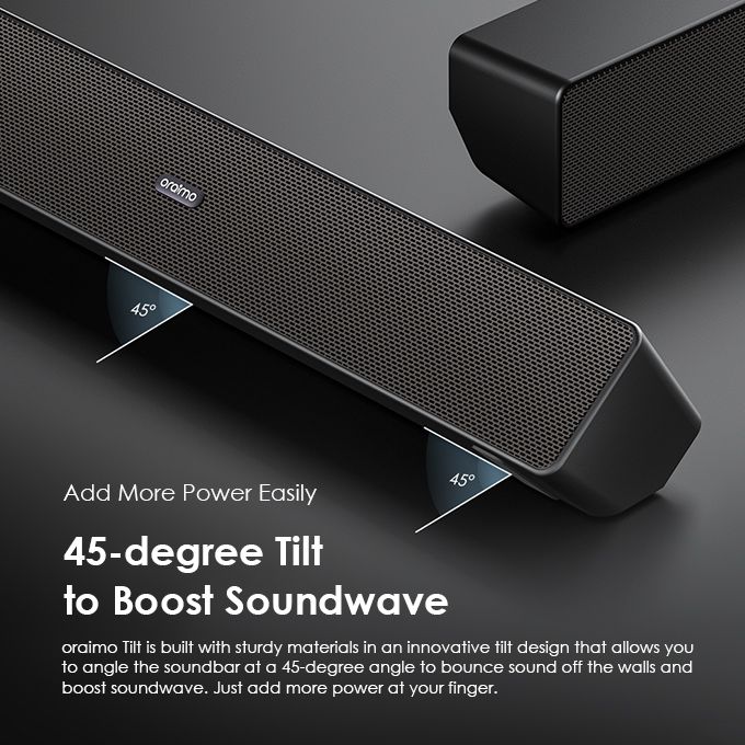Oraimo Tilt Stereo Sound 45-degree Tilt Boost Soundwave Wireless Soundbar - Image 4
