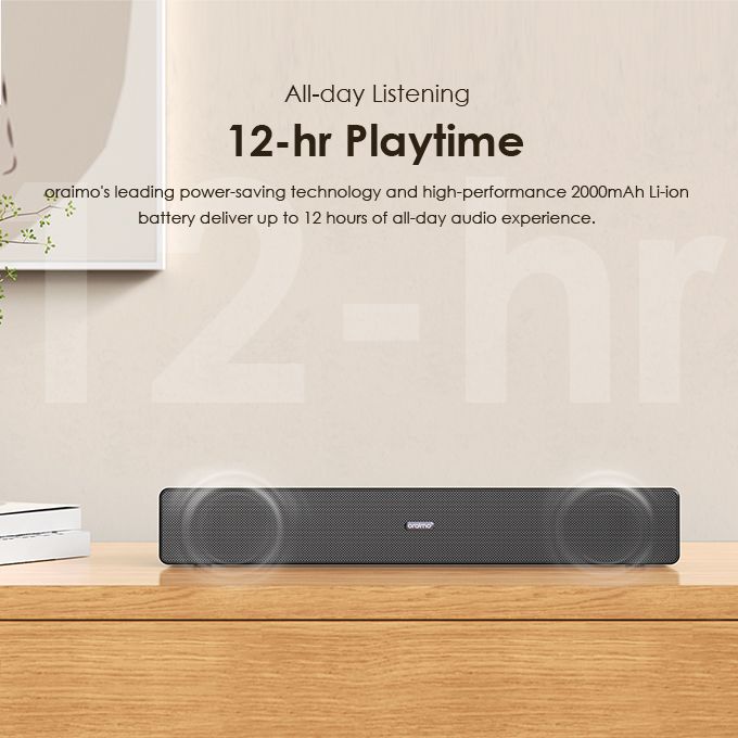 Oraimo Tilt Stereo Sound 45-degree Tilt Boost Soundwave Wireless Soundbar - Image 5