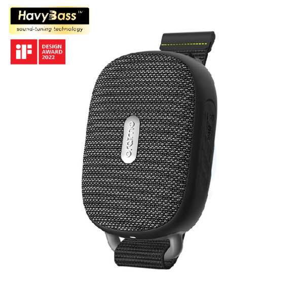 Oraimo Wrap FM Support Innovative Velcro Strap HavyBass™ IP67 Dust&Water Proof 10-hour Playtime Portable Wireless Speaker