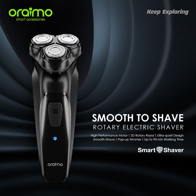 Oraimo SmartShaver Rotary Electric Shaver With Pop-up Trimmer - Image 2