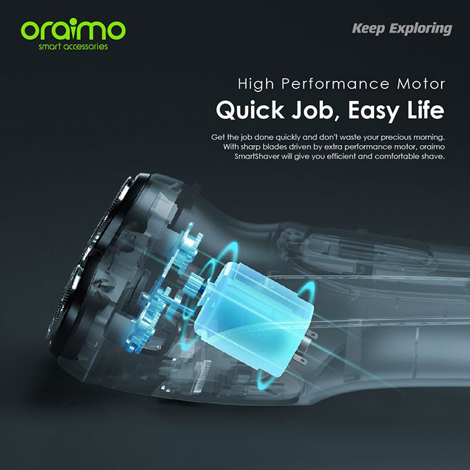 Oraimo SmartShaver Rotary Electric Shaver With Pop-up Trimmer - Image 5