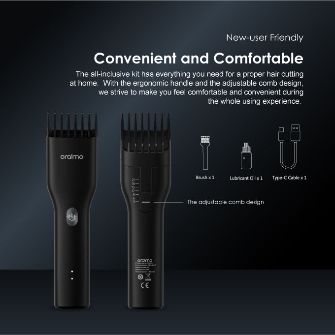 Oraimo SmartClipper Cordless Hair Clipper With 1 Guided Comb - Image 6