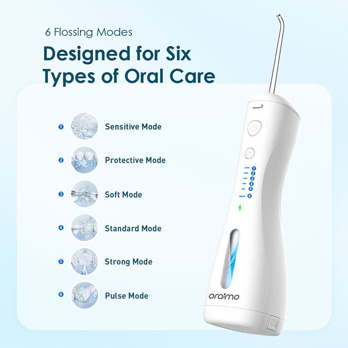 Oraimo SmartIrrigator 6 Flossing Modes 360-degree Rotation Nozzle Ideal for Braces Electric Cordless Oral Irrigator - Image 4