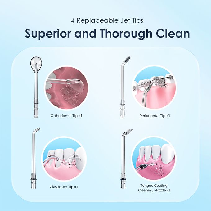 Oraimo SmartIrrigator 6 Flossing Modes 360-degree Rotation Nozzle Ideal for Braces Electric Cordless Oral Irrigator - Image 6