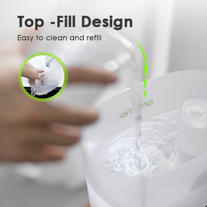 Oraimo Humidifiers Top Fill 26dB Quiet Essential Oil Diffuser with Nightlight BPA-Free 2.5L Capacity Humidifier - Image 7